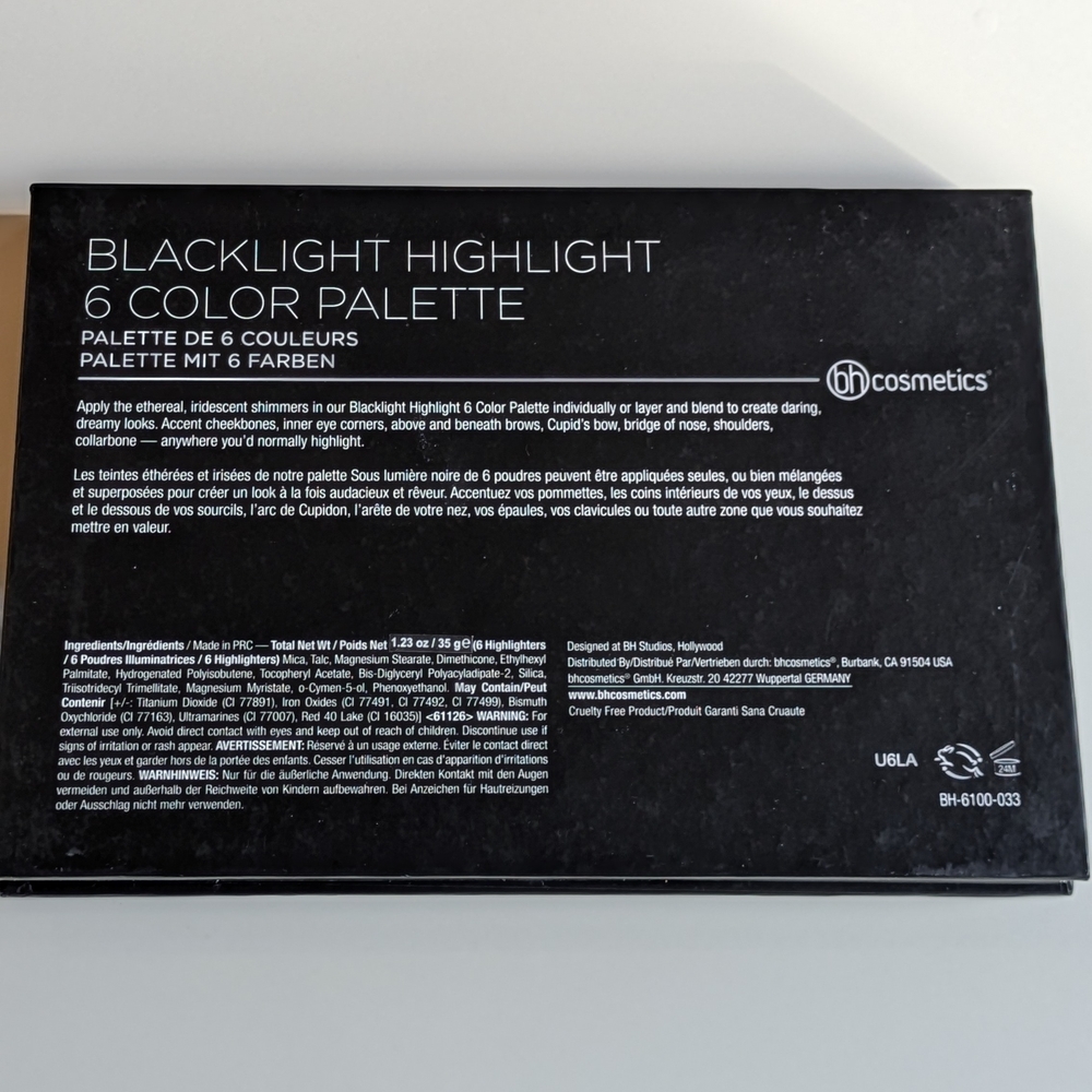 BH Cosmetics Highlight Blacklight Palette - Cream, Pink, Blue -NIB - Picture 6 of 7